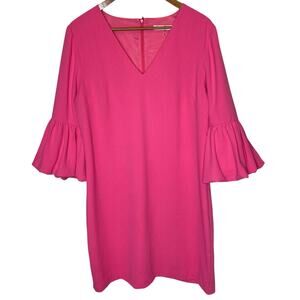 Trina Turk Surprising Crepe Bell Sleeve Mini Shift Dress